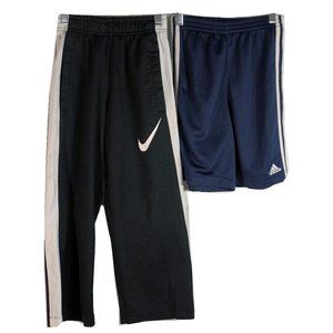 Adidas shorts & Nike active joggers sweat pants EUC girl's S